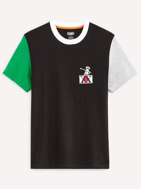 Celio Černé pánské tričko Celio Hunter & Hunter