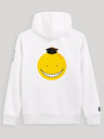 Celio Bílá pánská mikina s potiskem na zádech Celio Assassination Classroom