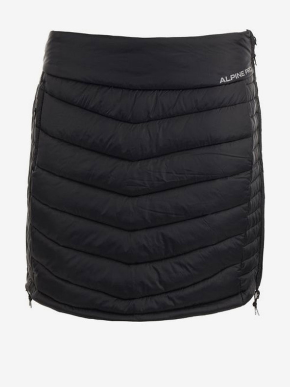 ALPINE PRO Černá dámská prošívaná zimní sukně ALPINE PRO OZARA