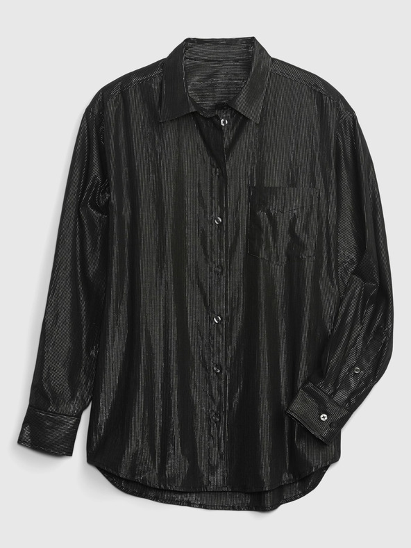 GAP Košile s metalickou nití oversize GAP