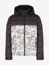 O'Neill Bílo-černá pánská vzorovaná zimní bunda O'Neill O'RIGINALS PUFFER JACKET