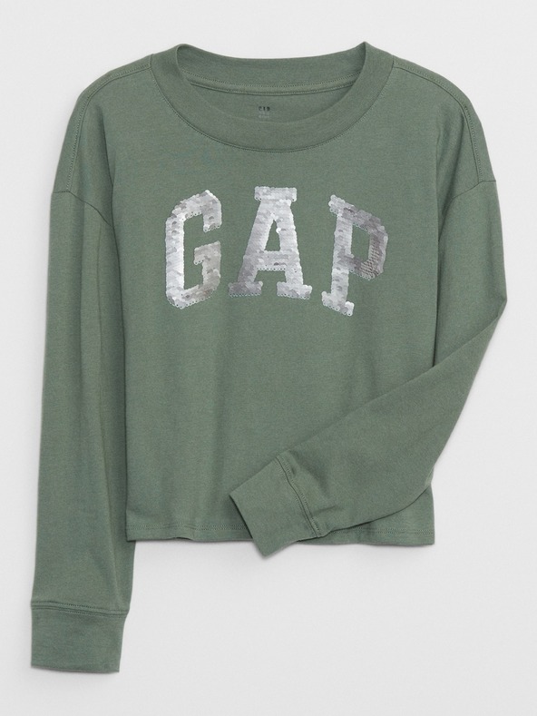GAP Dětské tričko s metalickým logem Gap