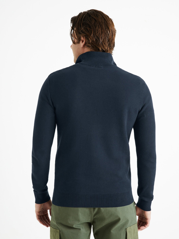 Celio Tmavě modrý pánský svetr Celio Celim