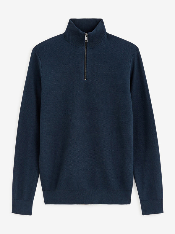 Celio Tmavě modrý pánský svetr Celio Celim