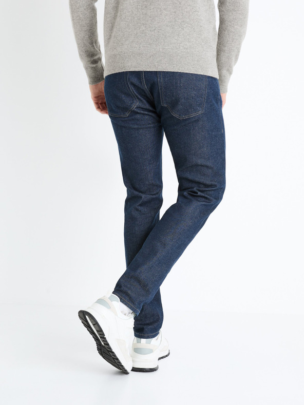 Celio Tmavě modré pánské slim fit džíny Celio Fotaper