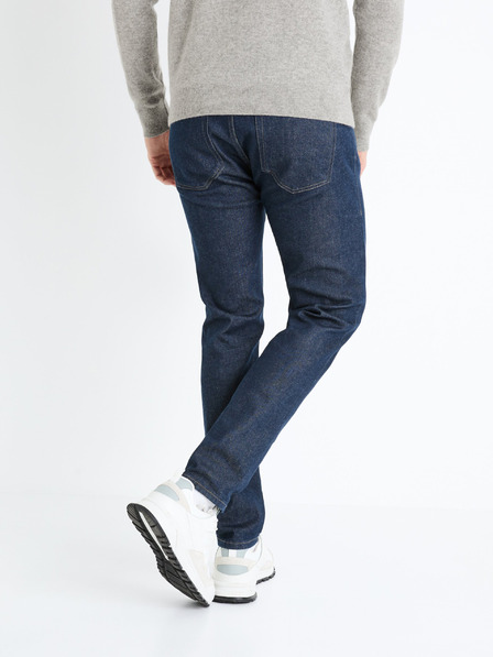 Celio Tmavě modré pánské slim fit džíny Celio Fotaper