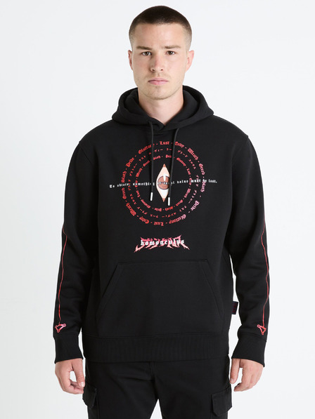 Celio Černá pánská mikina s kapucí Celio Fullmetal Alchemist