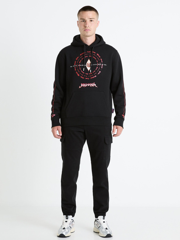 Celio Černá pánská mikina s kapucí Celio Fullmetal Alchemist