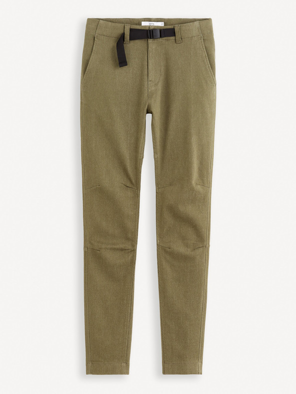 Celio Khaki pánské zkrácené kalhoty Celio Fodamso