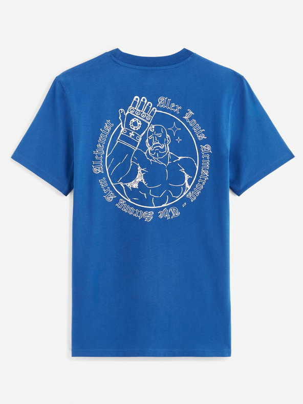 Celio Modré pánské tričko Celio Fullmetal Alchemist