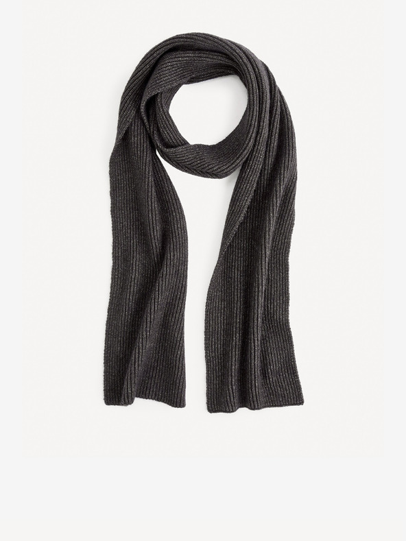 Celio Tmavě šedá pánská šála Celio Virbis