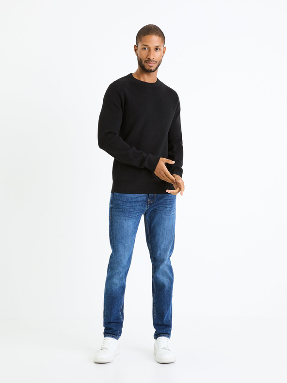 Celio Černý pánský basic svetr Celio Femoon
