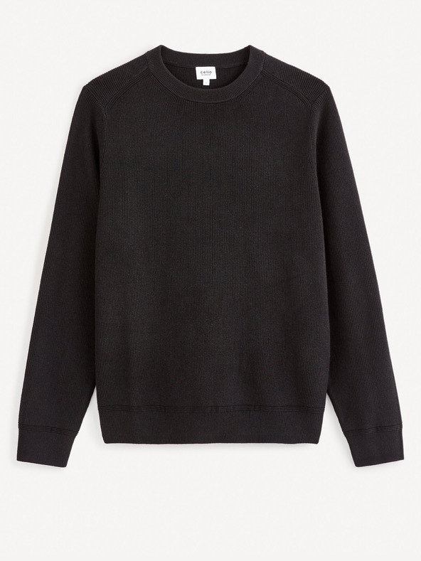Celio Černý pánský basic svetr Celio Femoon