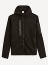 Celio Černá pánská mikina na zip s kapucí Celio Fecoldyoke