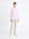 Celio Růžová pánská košile Celio Daxford