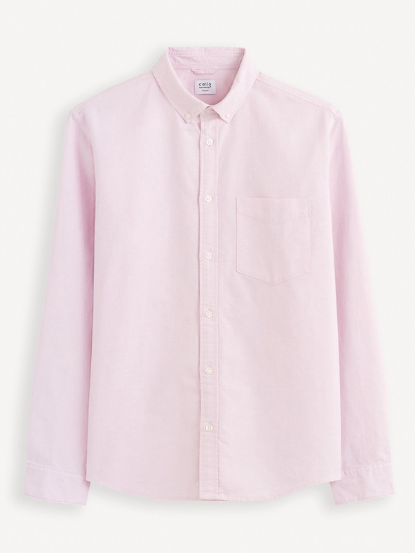 Celio Růžová pánská košile Celio Daxford