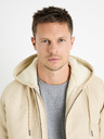 Celio Krémová pánská bunda s umělým kožíškem Celio Fuhoodie