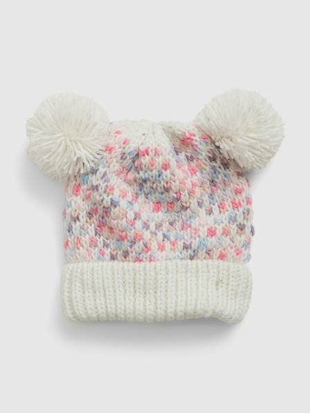 GAP Baby čepice s bambulkami GAP