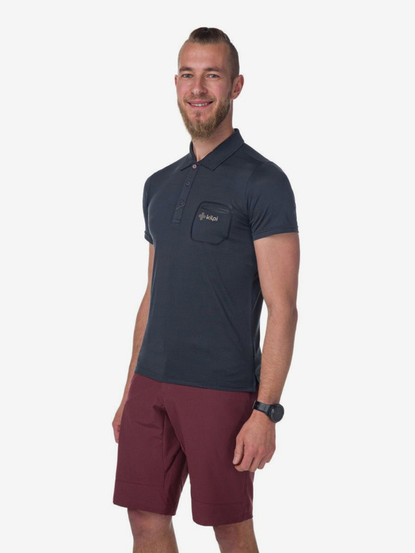 Kilpi Černé pánské sportovní polo tričko Kilpi GIVRY