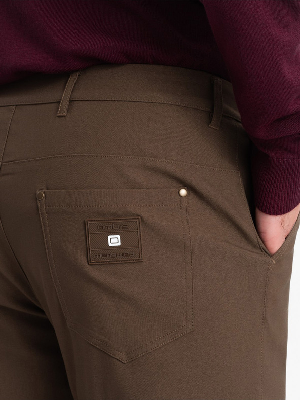 Ombre Clothing Khaki pánské cargo kalhoty Ombre Clothing