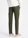 Ombre Clothing Tmavě zelené pánské cargo kalhoty Ombre Clothing