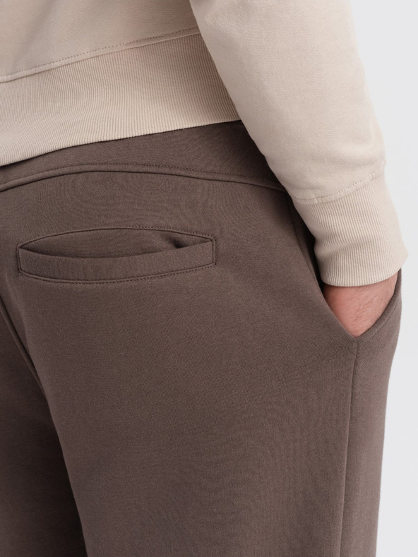 Ombre Clothing Hnědé pánské tepláky Ombre Clothing