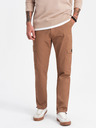 Ombre Clothing Hnědé pánské cargo kalhoty Ombre Clothing