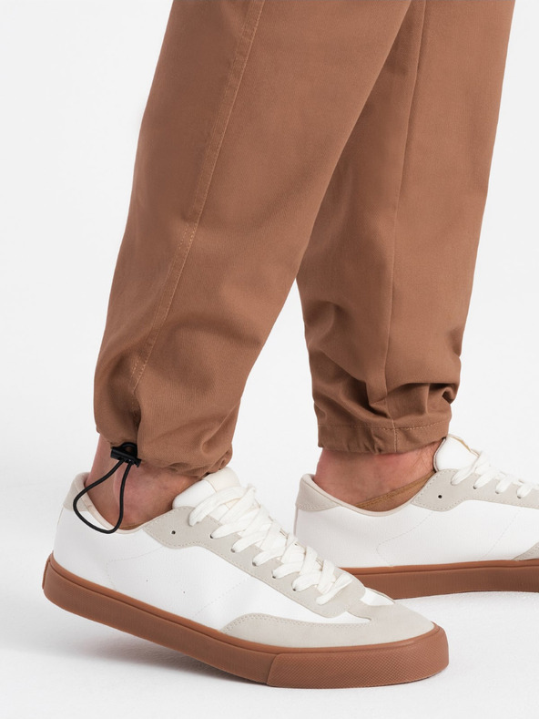 Ombre Clothing Hnědé pánské cargo kalhoty Ombre Clothing