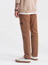 Ombre Clothing Hnědé pánské cargo kalhoty Ombre Clothing