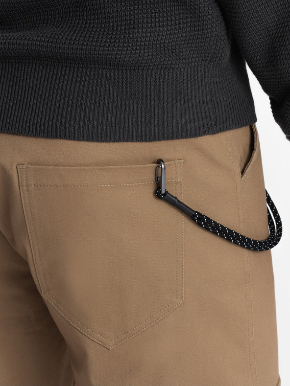 Ombre Clothing Hnědé pánské cargo kalhoty Ombre Clothing