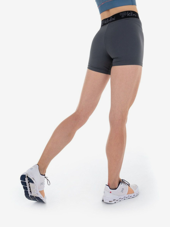 Kilpi Tmavě šedé dámské krátké sportovní legíny Kilpi DOMINO