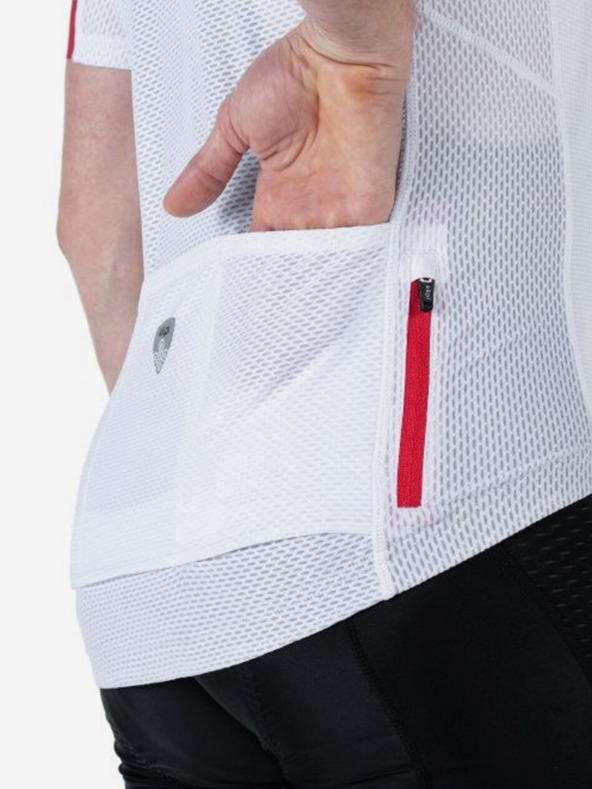 Kilpi Bílý pánský cyklistický dres Kilpi NERITO