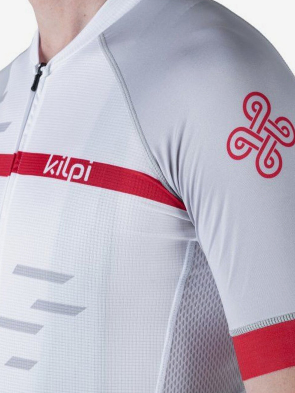Kilpi Bílý pánský cyklistický dres Kilpi NERITO