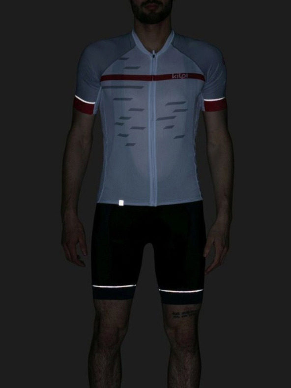 Kilpi Bílý pánský cyklistický dres Kilpi NERITO