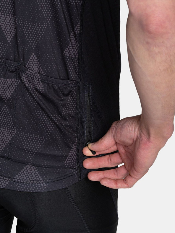 Kilpi Černý pánský vzorovaný cyklistický dres Kilpi SALETTA-M
