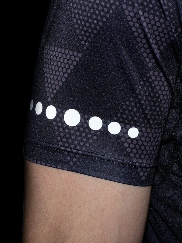 Kilpi Černý pánský vzorovaný cyklistický dres Kilpi SALETTA-M