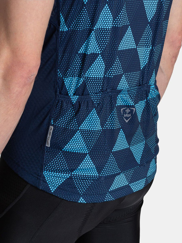 Kilpi Tmavě modrý pánský vzorovaný cyklistický dres Kilpi SALETTA-M