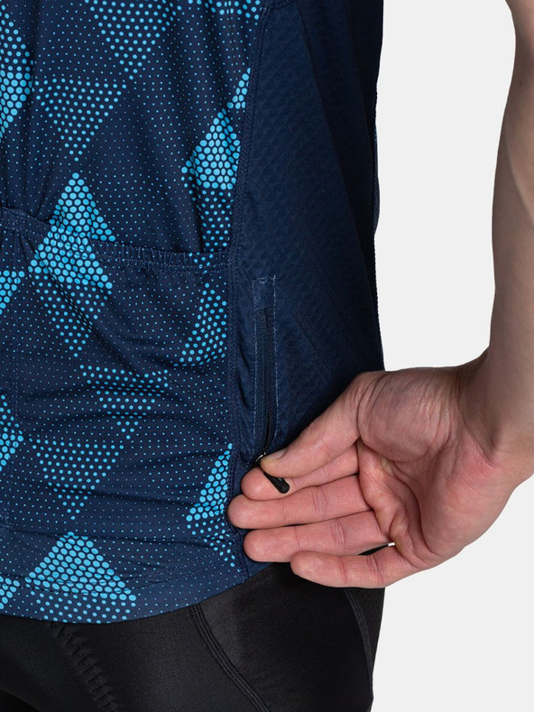 Kilpi Tmavě modrý pánský vzorovaný cyklistický dres Kilpi SALETTA-M