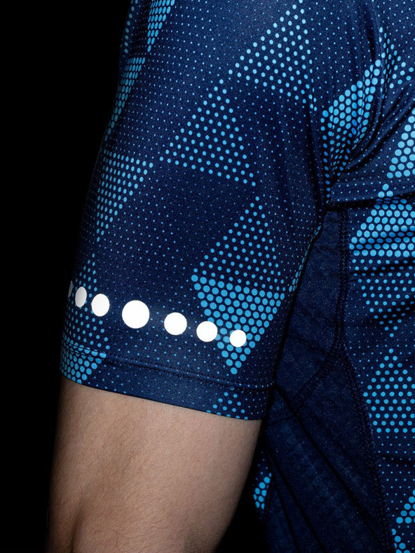 Kilpi Tmavě modrý pánský vzorovaný cyklistický dres Kilpi SALETTA-M