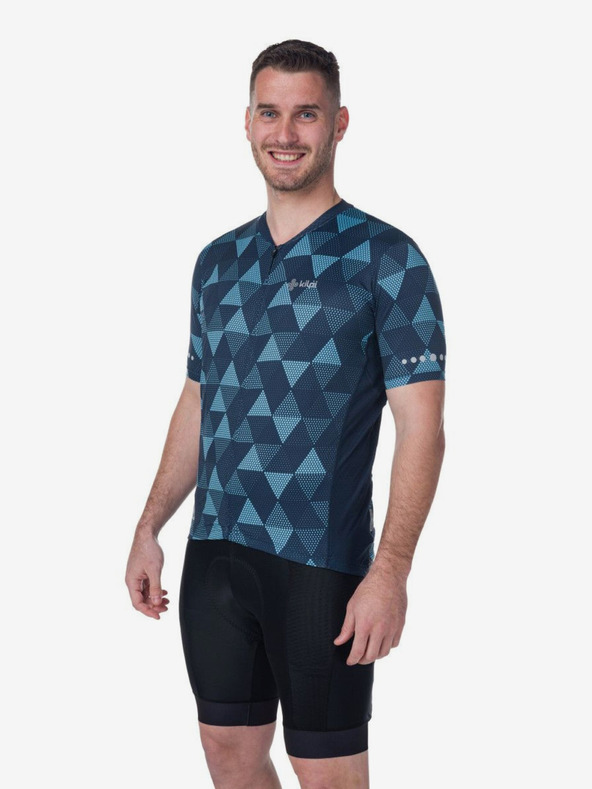 Kilpi Tmavě modrý pánský vzorovaný cyklistický dres Kilpi SALETTA-M