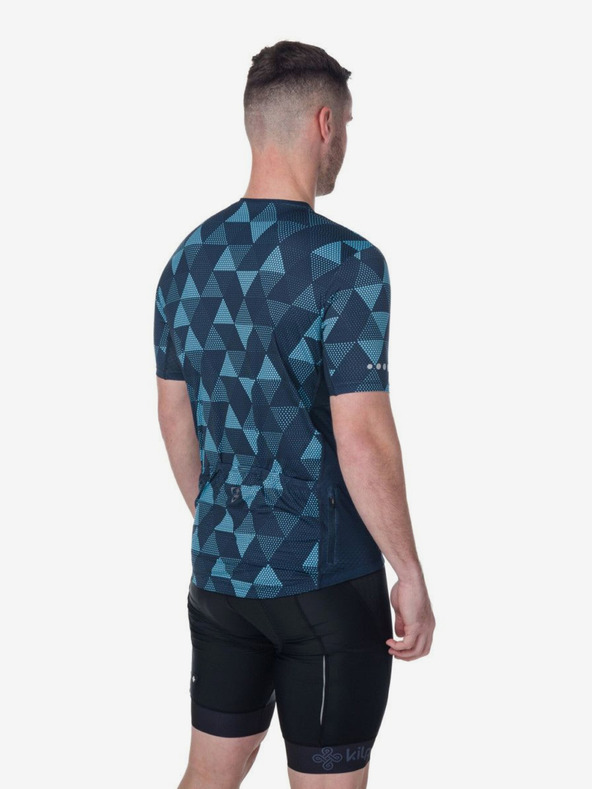 Kilpi Tmavě modrý pánský vzorovaný cyklistický dres Kilpi SALETTA-M