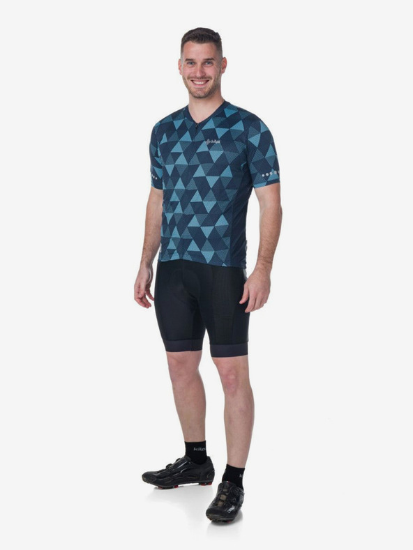 Kilpi Tmavě modrý pánský vzorovaný cyklistický dres Kilpi SALETTA-M