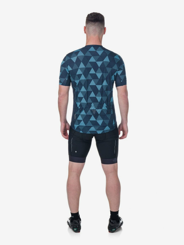 Kilpi Tmavě modrý pánský vzorovaný cyklistický dres Kilpi SALETTA-M