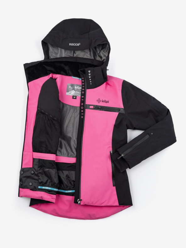 Kilpi Černo-růžová dámská zimní lyžařská bunda Kilpi HATTORI