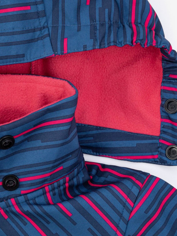 Kilpi Modrá holčičí vzorovaná softshellová bunda Kilpi RAVIA