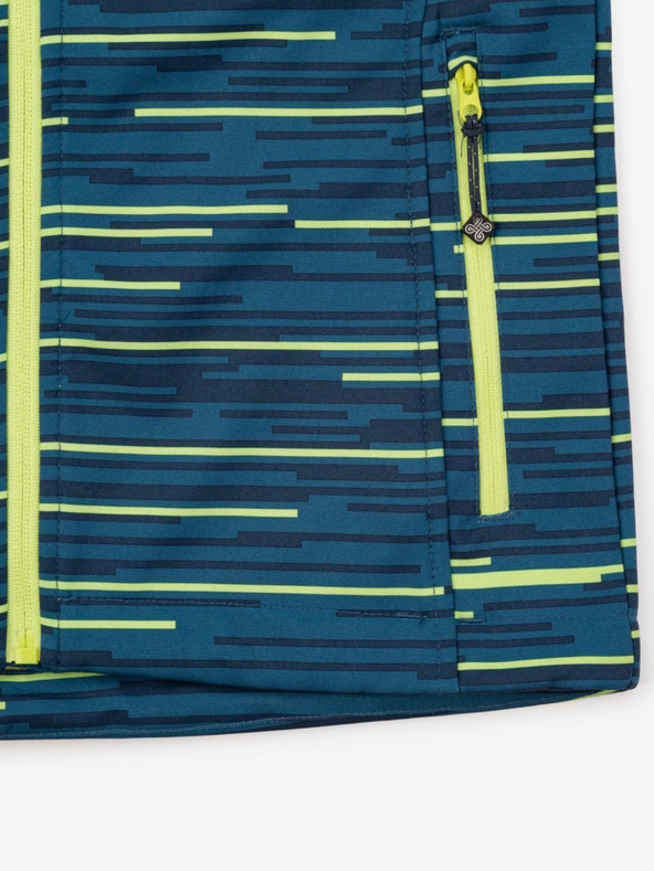 Kilpi Petrolejová klučičí pruhovaná softshellová bunda Kilpi RAVIO