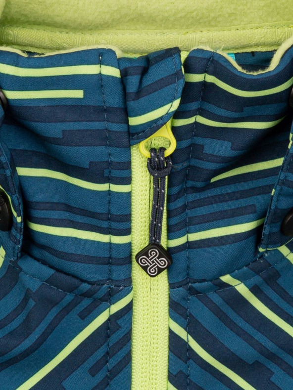 Kilpi Petrolejová klučičí pruhovaná softshellová bunda Kilpi RAVIO