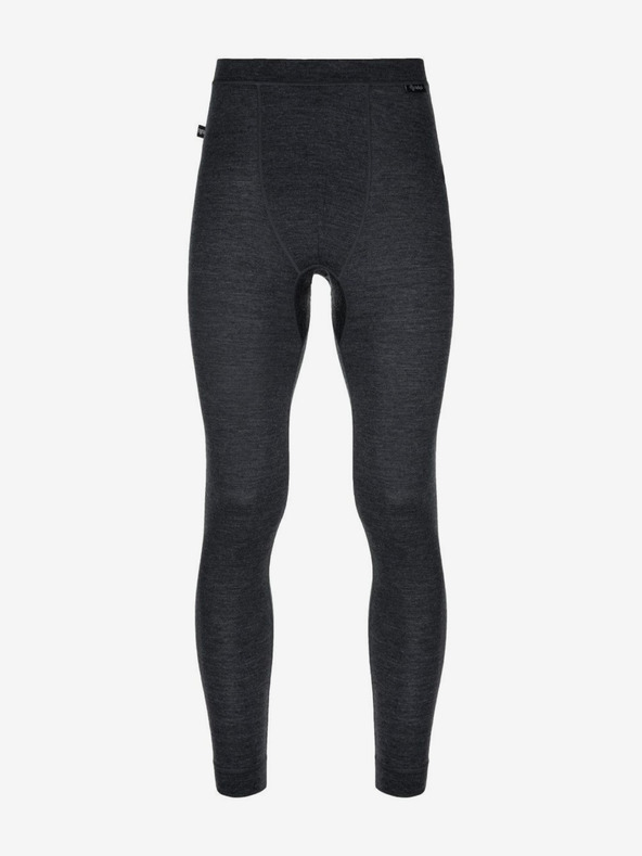 Kilpi Černé pánské sportovní legíny z Merino vlny Kilpi MAVORA BOTTOM