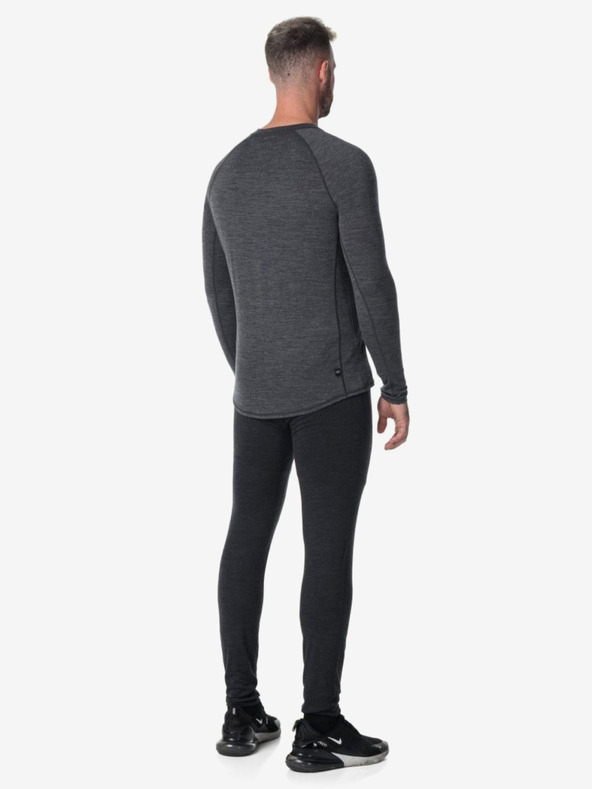 Kilpi Černé pánské sportovní legíny z Merino vlny Kilpi MAVORA BOTTOM