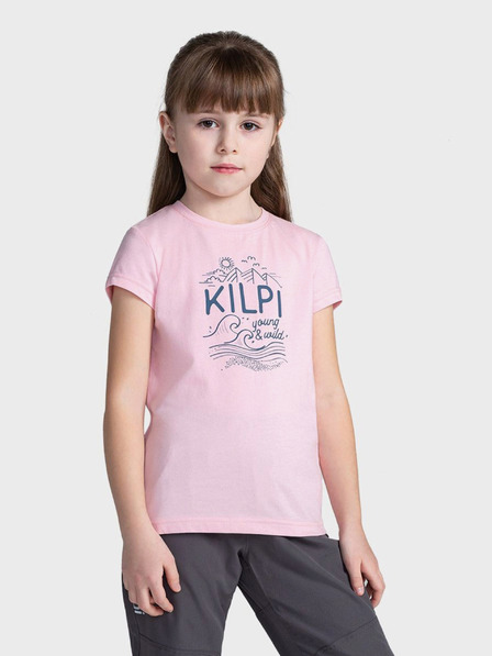 Kilpi Růžové holčičí tričko s potiskem Kilpi MALGA